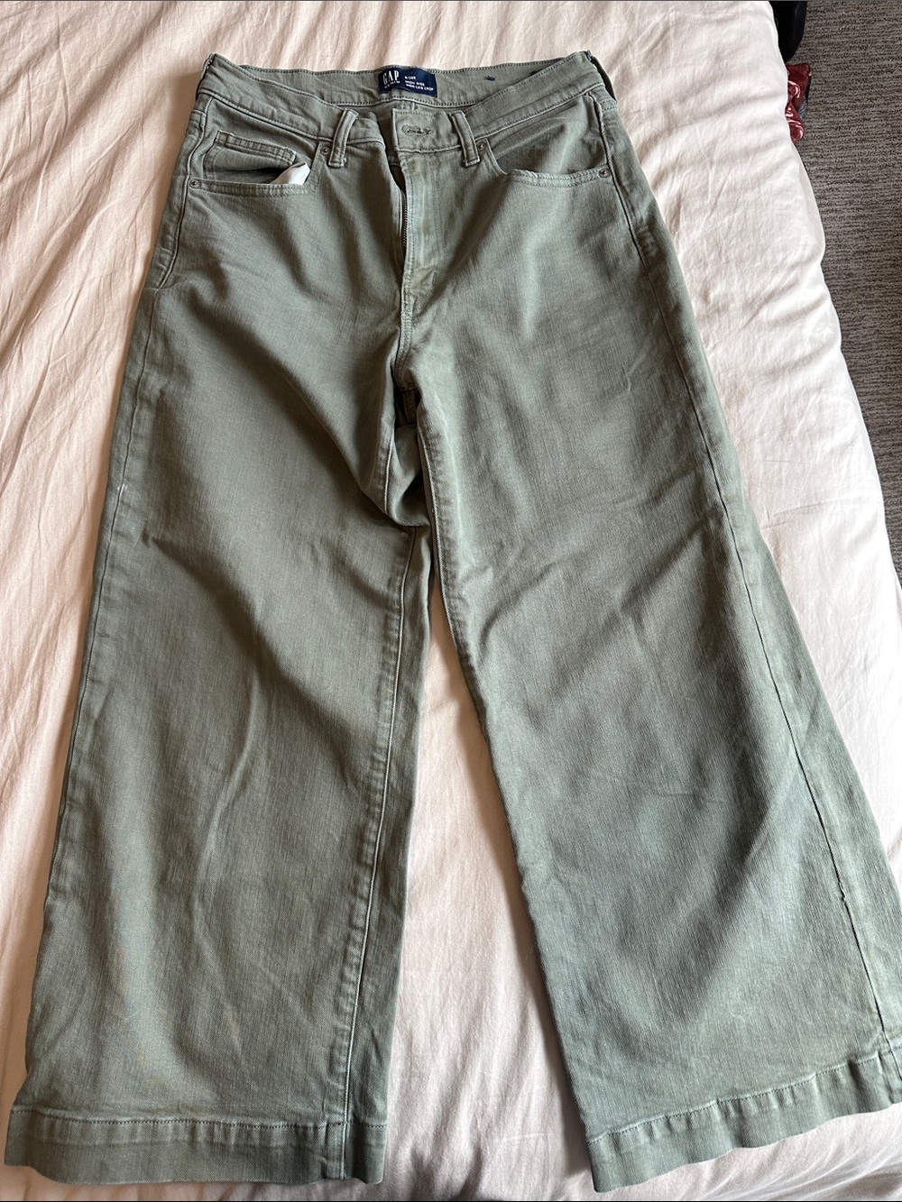 GAP Sage Green Wide Leg Jeans